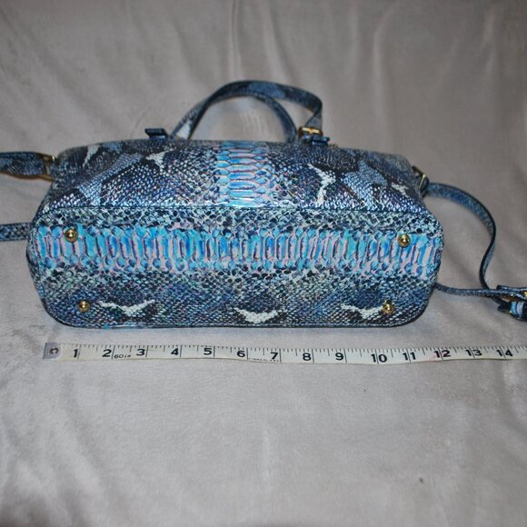 Brahmin | Bags | Brahmin Marine Seville Mini Asher Embossed  Brahmin Mini Asher in Marine Seville - EUC